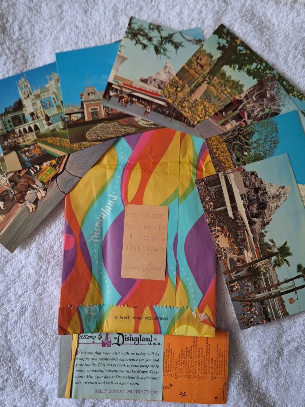 🏰 Vintage ~1970 Disneyland California Souvenir Ephemera Lot 🏰